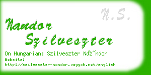 nandor szilveszter business card